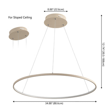 Brice Modern Contemporary Iron Integrated LED Pendant
